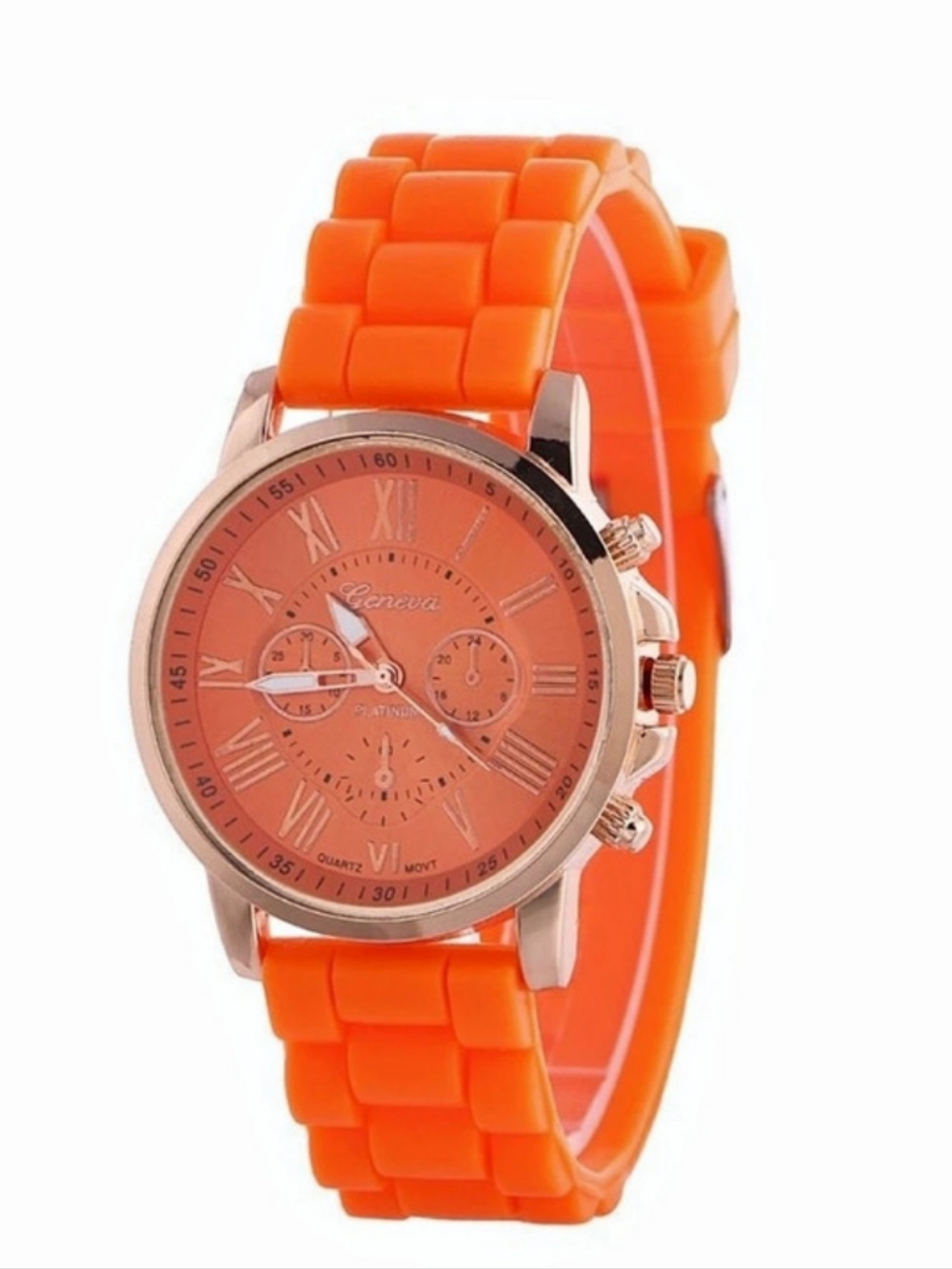NWOT Geneva Orange & Rose Gold Chronograph Watch.